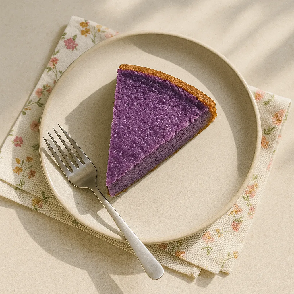 un gâteau à l'ube 