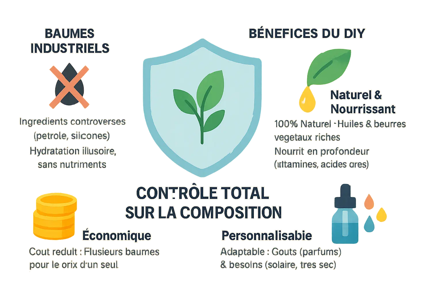 Comparaison entre baumes à lèvres maison et industriels