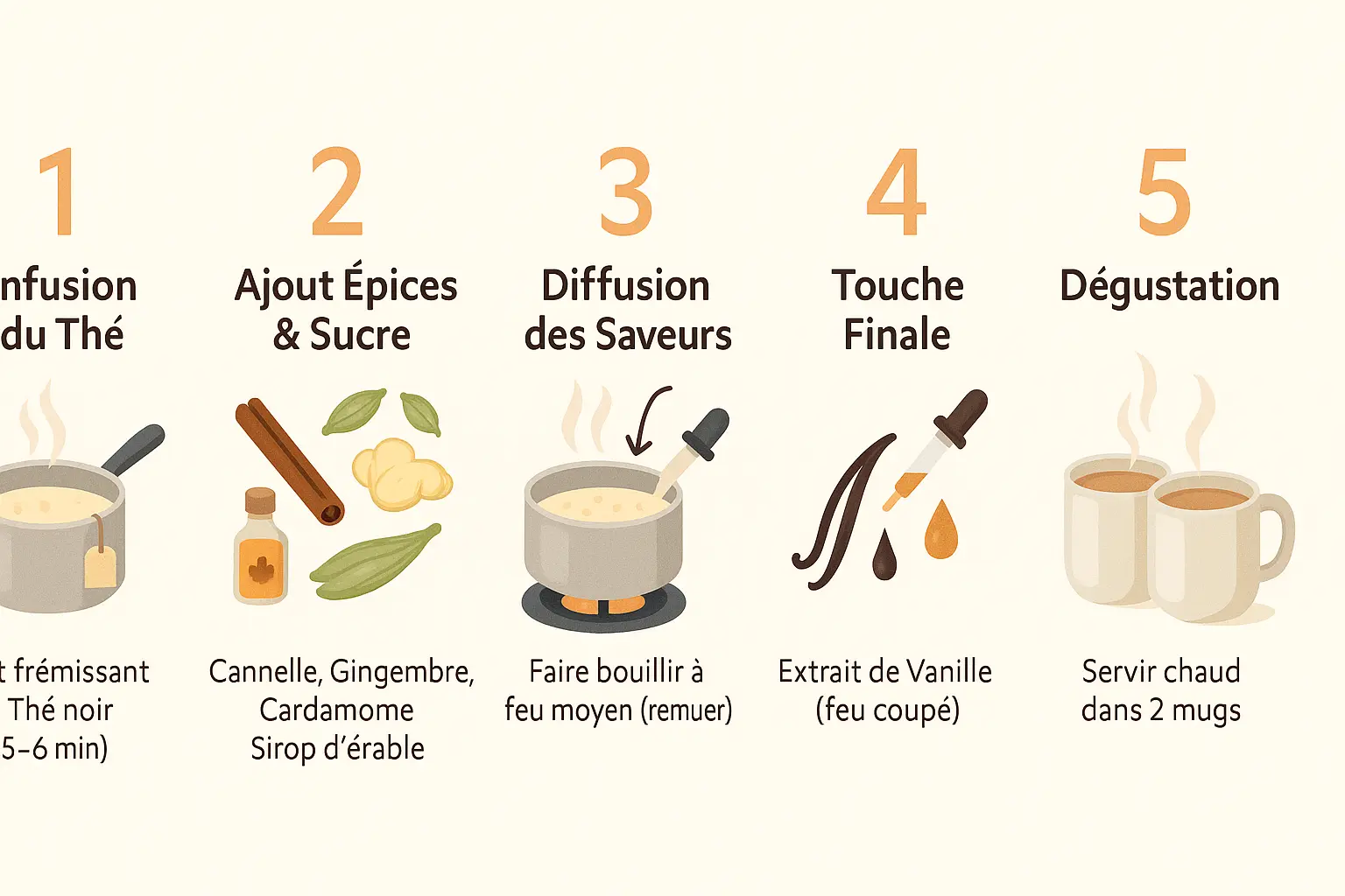 Chai latte maison réconfortant